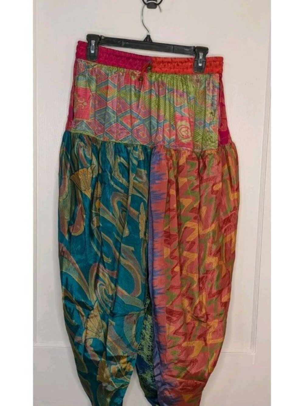 NWT Free Size Jaded Gypsy Sari Sunrise Pants Harem Wrap Colorful Logo